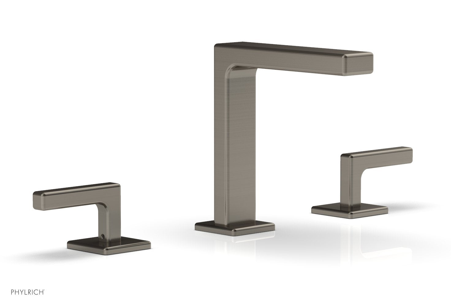 6-3/4" - Pewter - MIX Widespread Faucet - Lever Handles Height 290-02 by Phylrich - New York Hardware