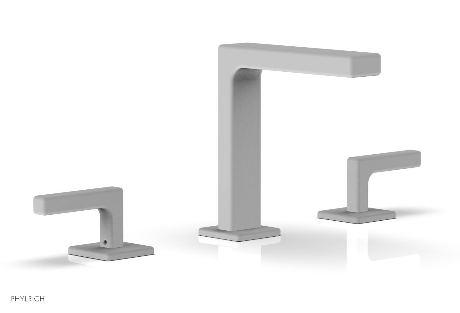 6-3/4" - Satin White - MIX Widespread Faucet - Lever Handles Height 290-02 by Phylrich - New York Hardware