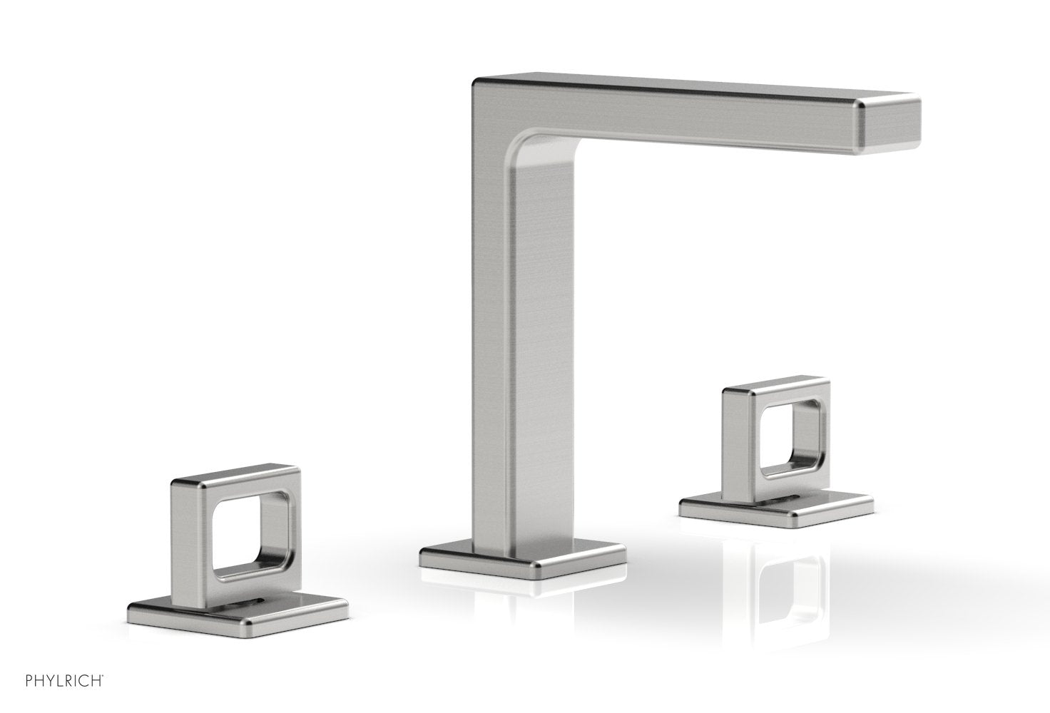 6-3/4" - Satin Chrome - MIX Widespread Faucet - Ring Handles Height 290-03 by Phylrich - New York Hardware