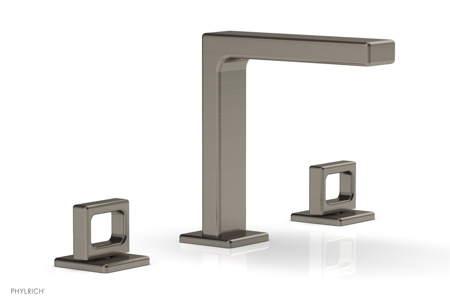 6-3/4" - Pewter - MIX Widespread Faucet - Ring Handles Height 290-03 by Phylrich - New York Hardware