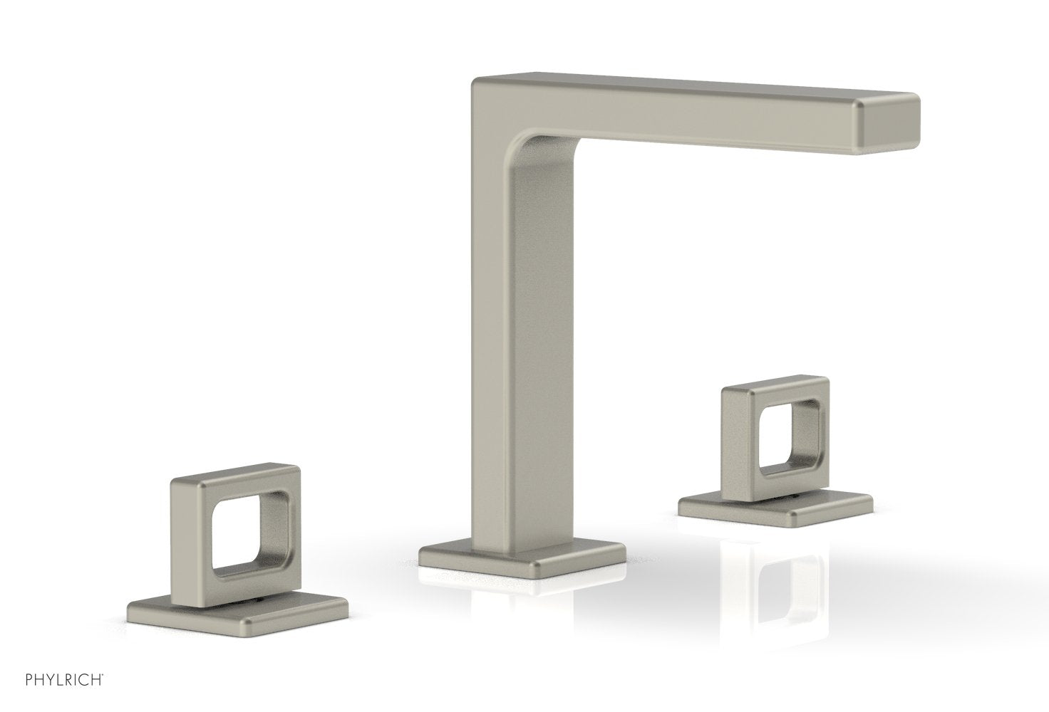 6-3/4" - Burnished Nickel - MIX Widespread Faucet - Ring Handles Height 290-03 by Phylrich - New York Hardware