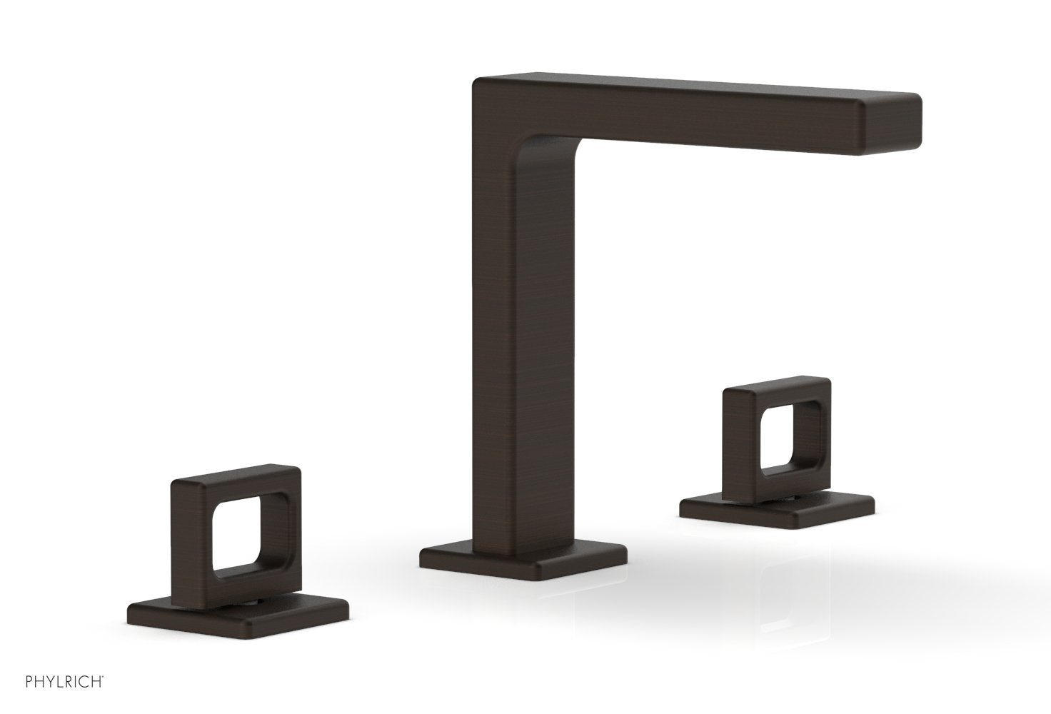 6-3/4" - Antique Bronze - MIX Widespread Faucet - Ring Handles Height 290-03 by Phylrich - New York Hardware