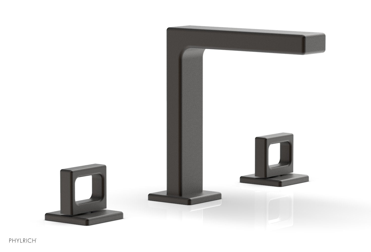 6-3/4" - Oil Rubbed Bronze - MIX Widespread Faucet - Ring Handles Height 290-03 by Phylrich - New York Hardware