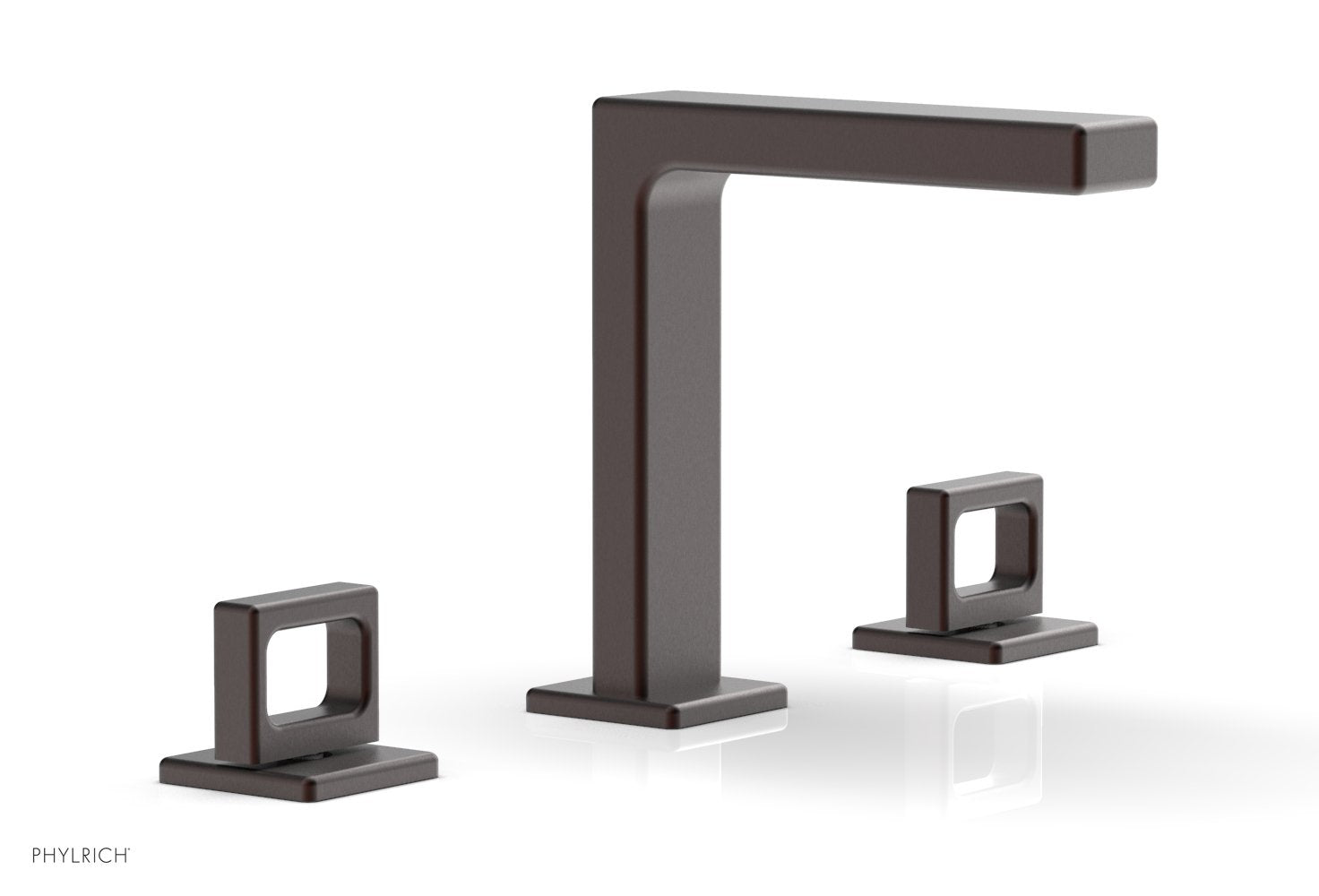 6-3/4" - Weathered Copper - MIX Widespread Faucet - Ring Handles Height 290-03 by Phylrich - New York Hardware