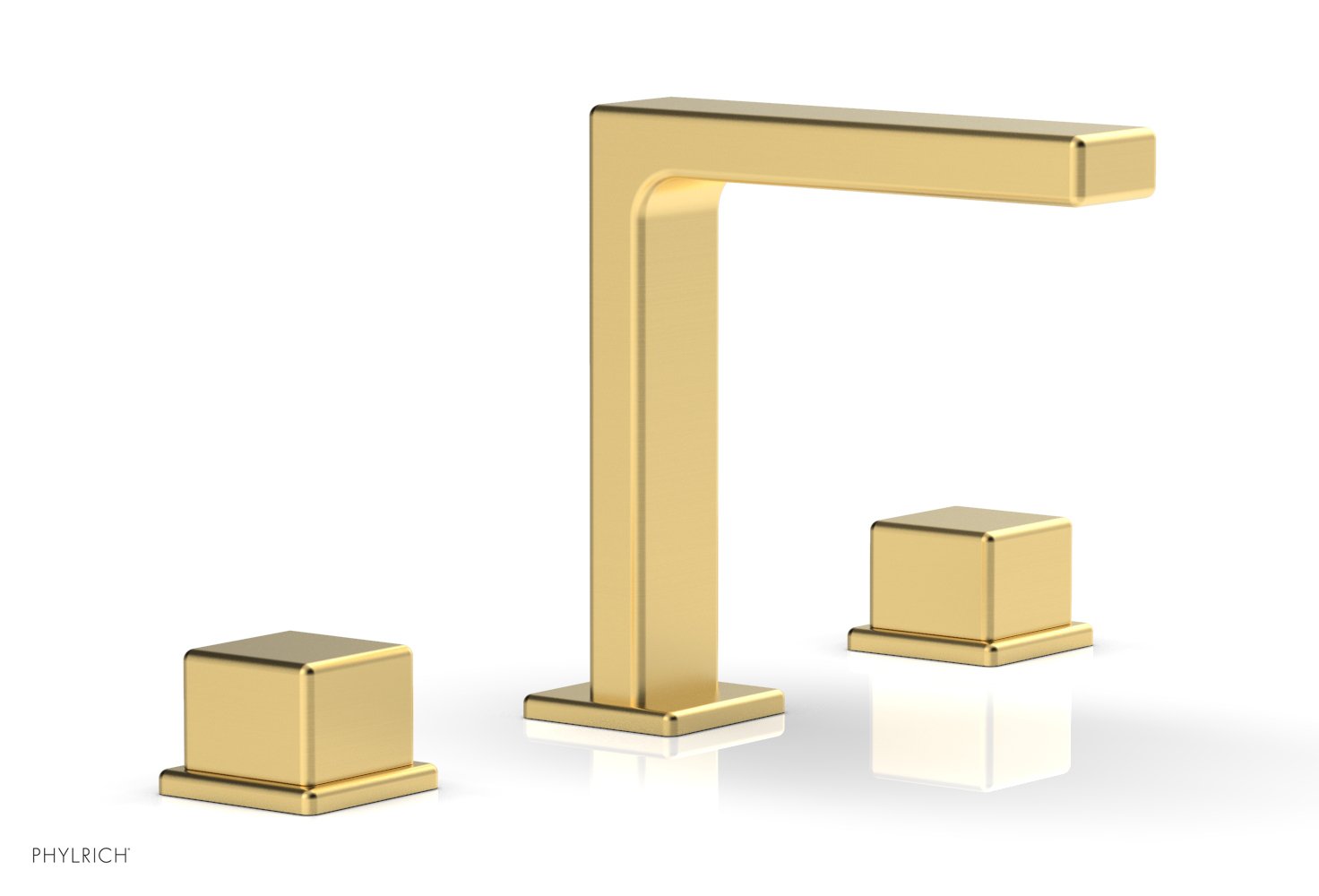 6-3/4" - Polished Chrome - MIX Widespread Faucet - Cube Handles Height 290-04 by Phylrich - New York Hardware