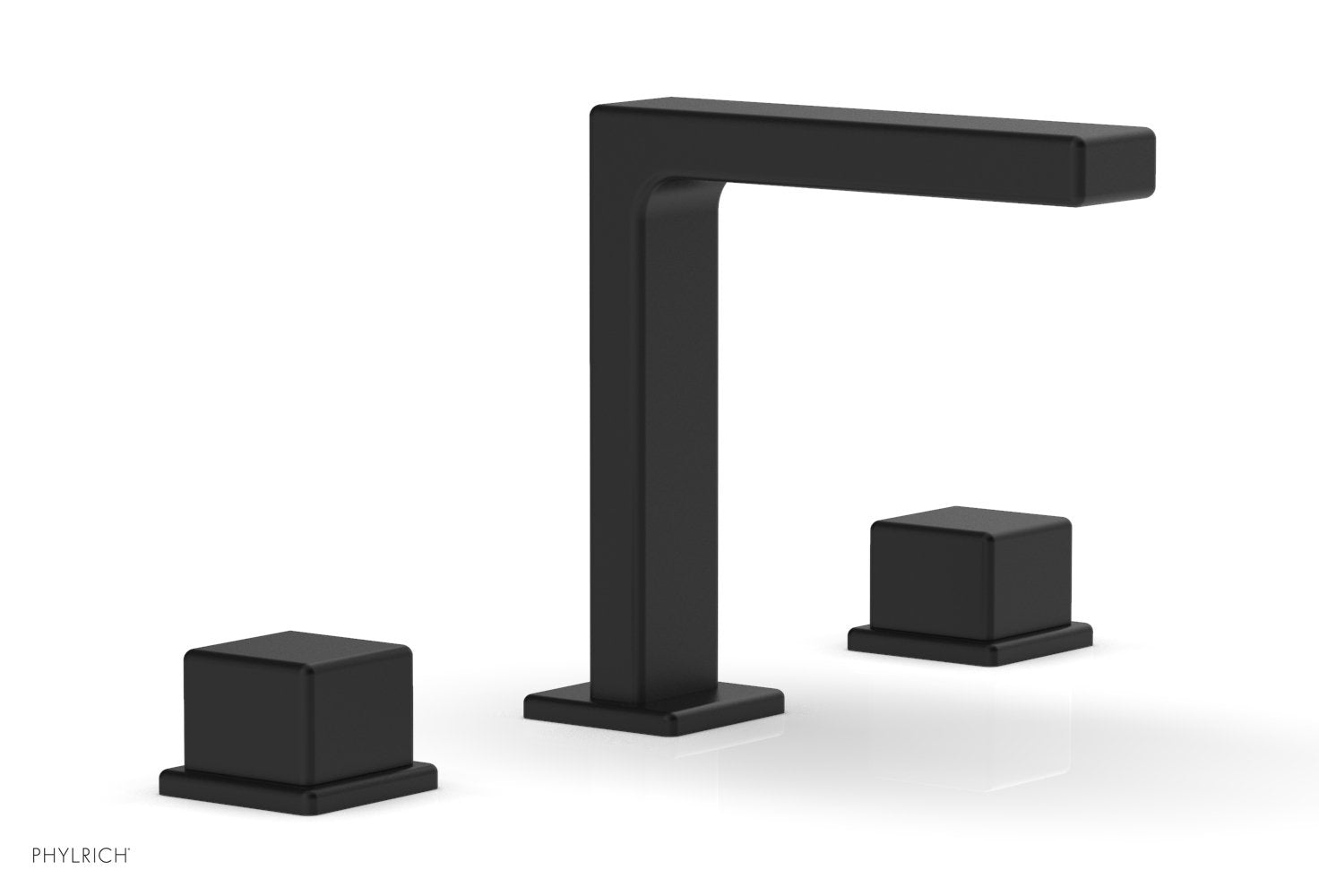 6-3/4" - Satin Nickel - MIX Widespread Faucet - Cube Handles Height 290-04 by Phylrich - New York Hardware