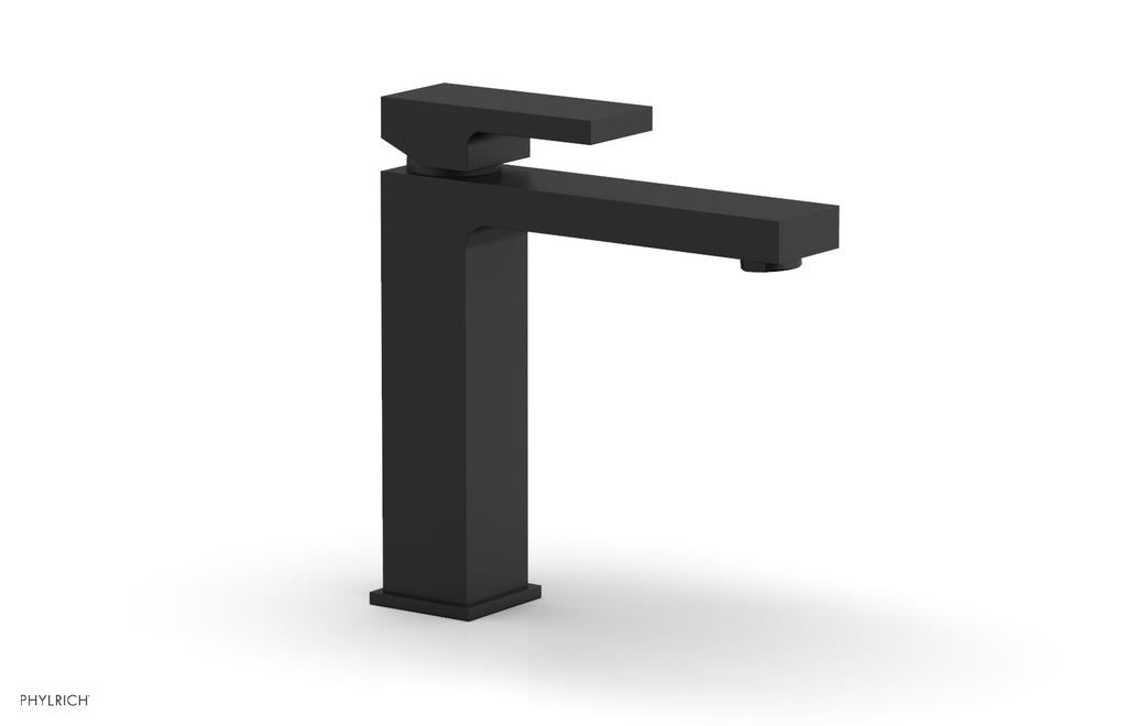 7" - Matte Black - MIX Single Hole Lavatory Faucet, Blade Handle 290-06 by Phylrich - New York Hardware