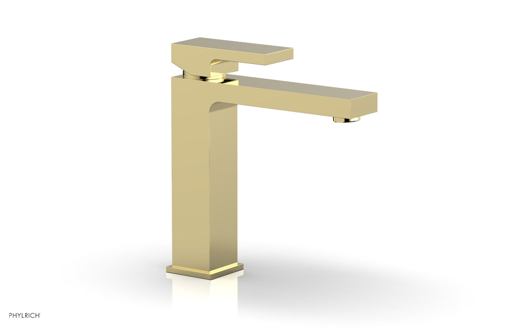 7" - Polished Brass - MIX Single Hole Lavatory Faucet, Blade Handle 290-06 by Phylrich - New York Hardware
