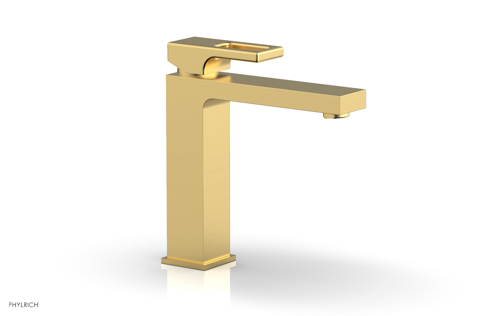 7" - Burnished Gold - MIX Single Hole Lavatory Faucet, Ring Handle 290-07 by Phylrich - New York Hardware