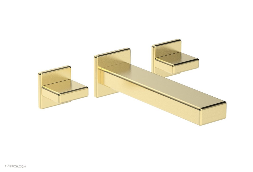 1-1/8" - Polished Brass Uncoated - MIX Wall Lavatory Set - Blade Handles 290-11 by Phylrich - New York Hardware