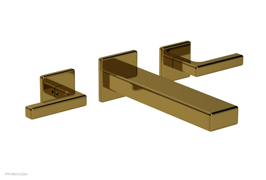 1-1/8" - Polished Gold - MIX Wall Lavatory Set - Lever Handles 290-12 by Phylrich - New York Hardware