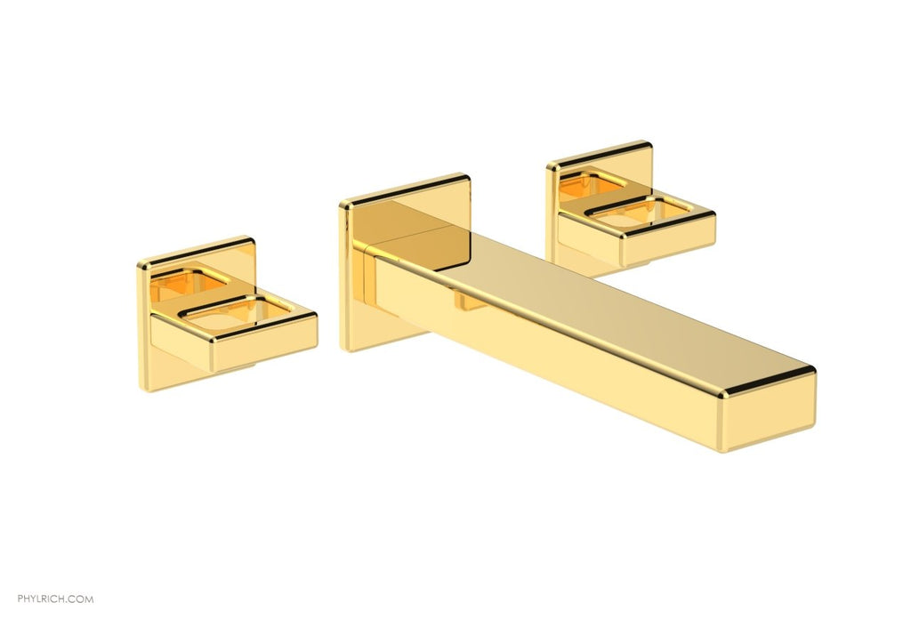 1-1/8" - Satin Gold - MIX Wall Lavatory Set - Ring Handles 290-13 by Phylrich - New York Hardware
