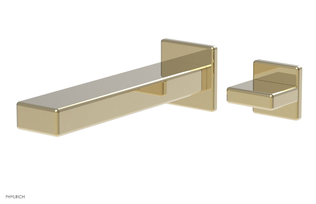 1-1/8" - Polished Brass Uncoated - MIX - Single Handle Wall Lavatory Set - Blade Handle 290-17 by Phylrich - New York Hardware