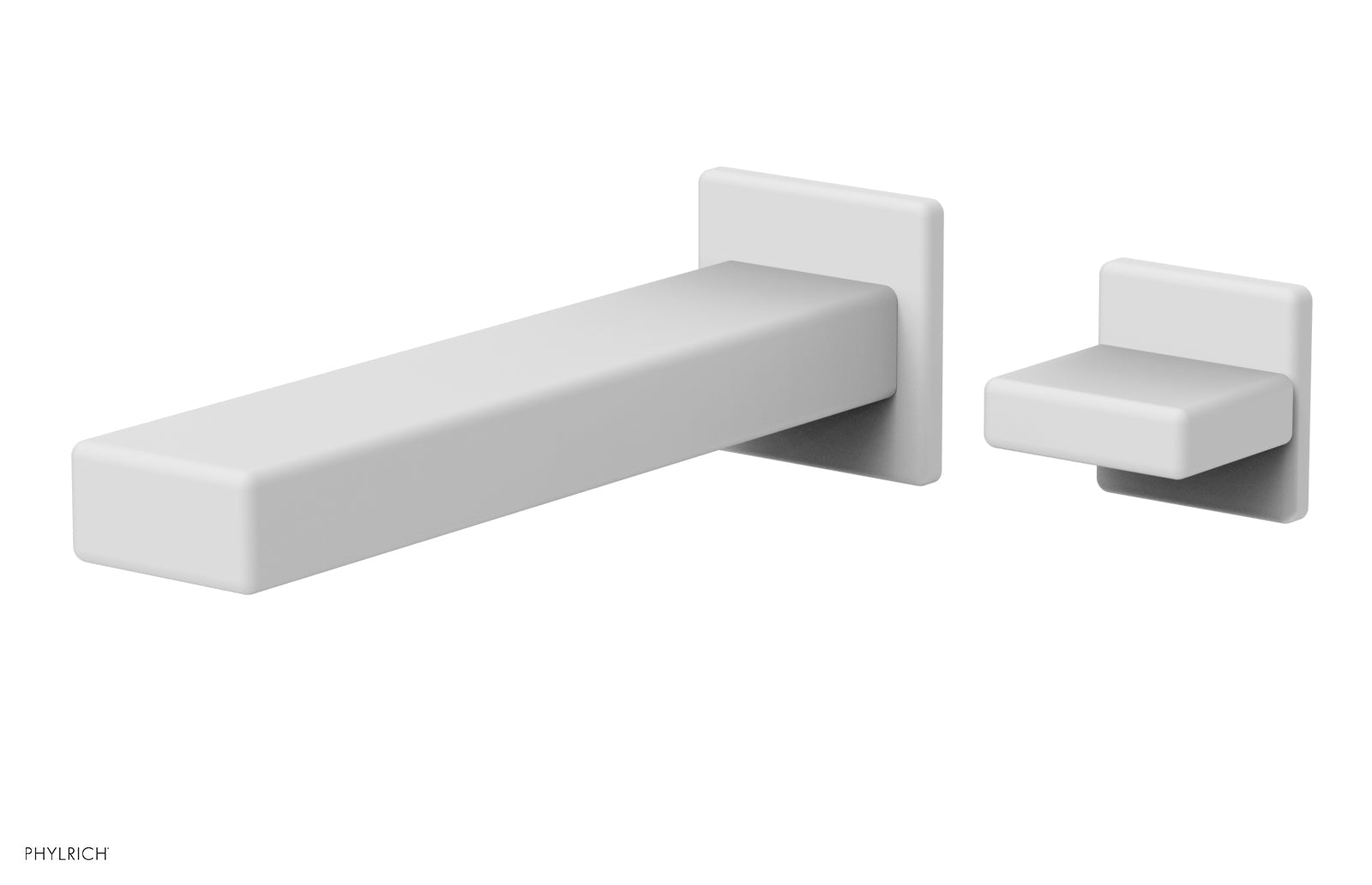 1-1/8" - Satin White - MIX - Single Handle Wall Lavatory Set - Blade Handle 290-17 by Phylrich - New York Hardware