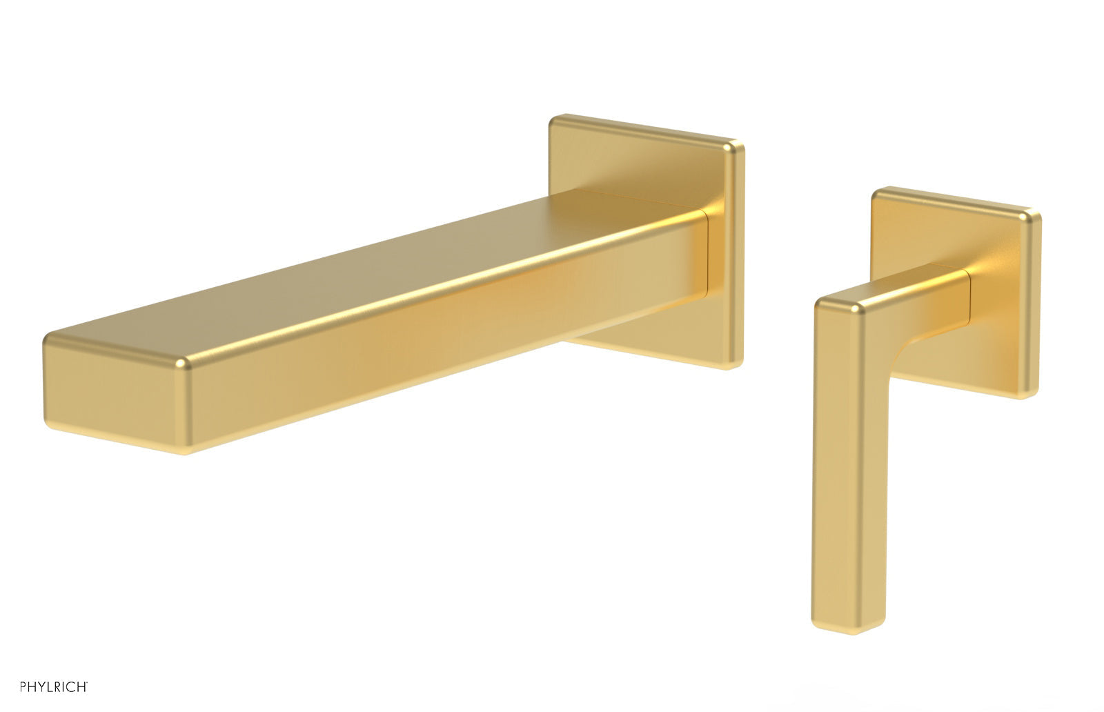 1-1/8" - Satin Chrome - MIX - Single Handle Wall Lavatory Set - Lever Handle 290-18 by Phylrich - New York Hardware