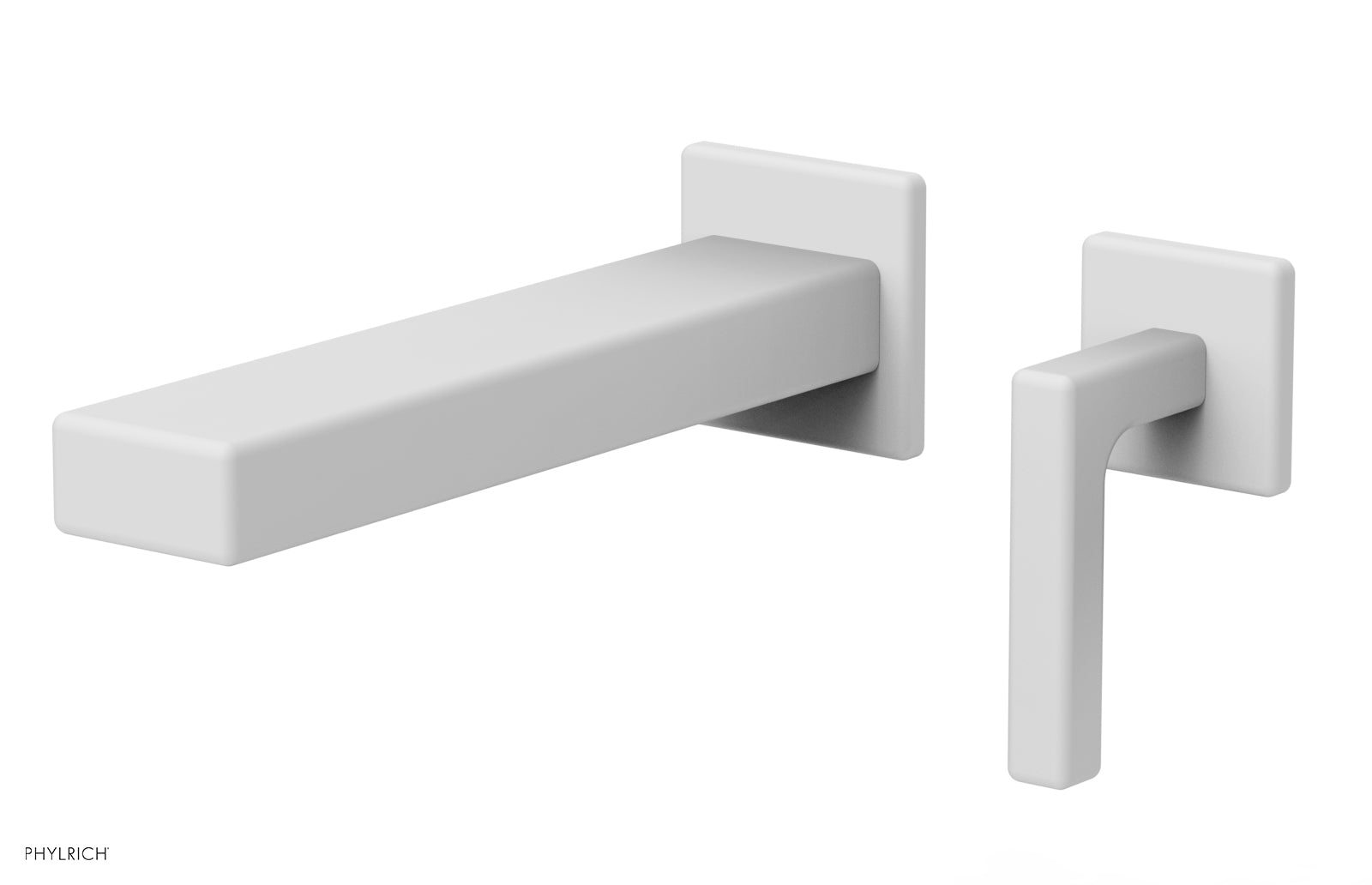 1-1/8" - Satin White - MIX - Single Handle Wall Lavatory Set - Lever Handle 290-18 by Phylrich - New York Hardware