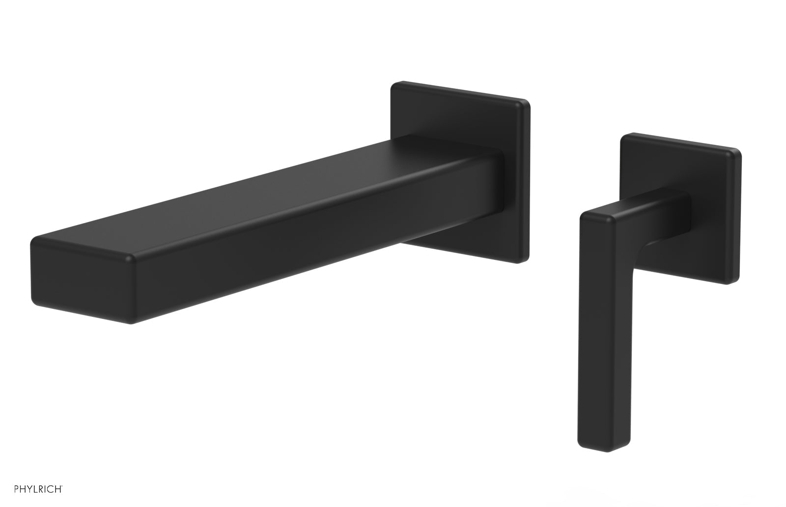 1-1/8" - Satin Nickel - MIX - Single Handle Wall Lavatory Set - Lever Handle 290-18 by Phylrich - New York Hardware