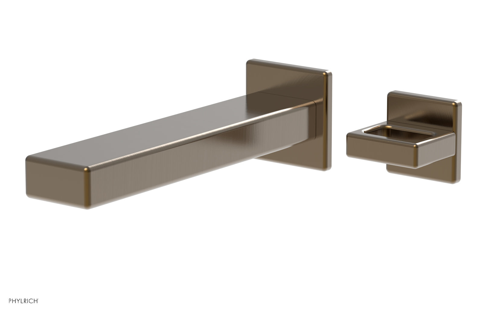 1-1/8" - Antique Brass - MIX - Single Handle Wall Lavatory Set - Ring Handle 290-19 by Phylrich - New York Hardware