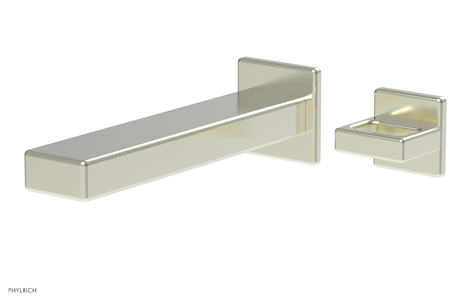 1-1/8" - Polished Brass - MIX - Single Handle Wall Lavatory Set - Ring Handle 290-19 by Phylrich - New York Hardware