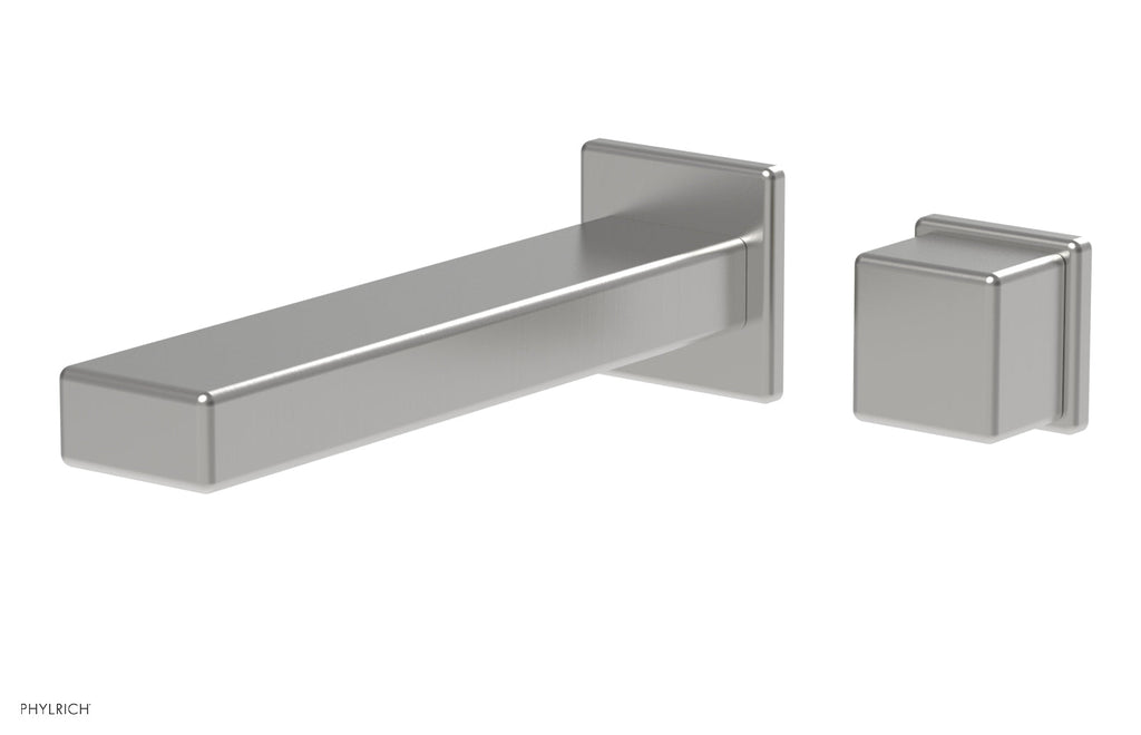 1-1/8" - Satin Chrome - MIX - Single Handle Wall Lavatory Set - Cube Handle 290-20 by Phylrich - New York Hardware