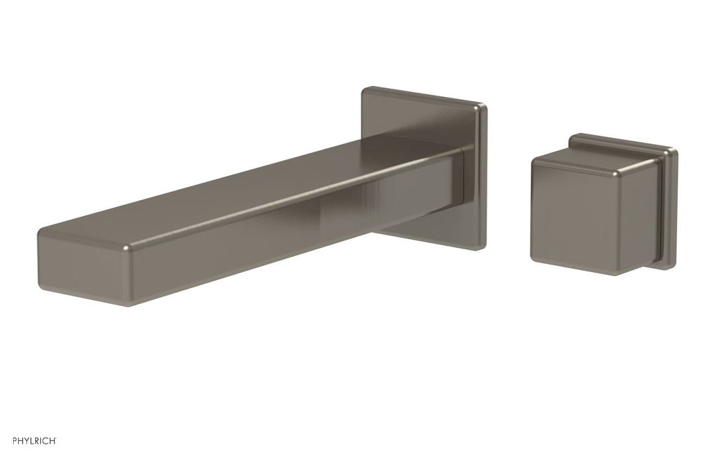 1-1/8" - Pewter - MIX - Single Handle Wall Lavatory Set - Cube Handle 290-20 by Phylrich - New York Hardware
