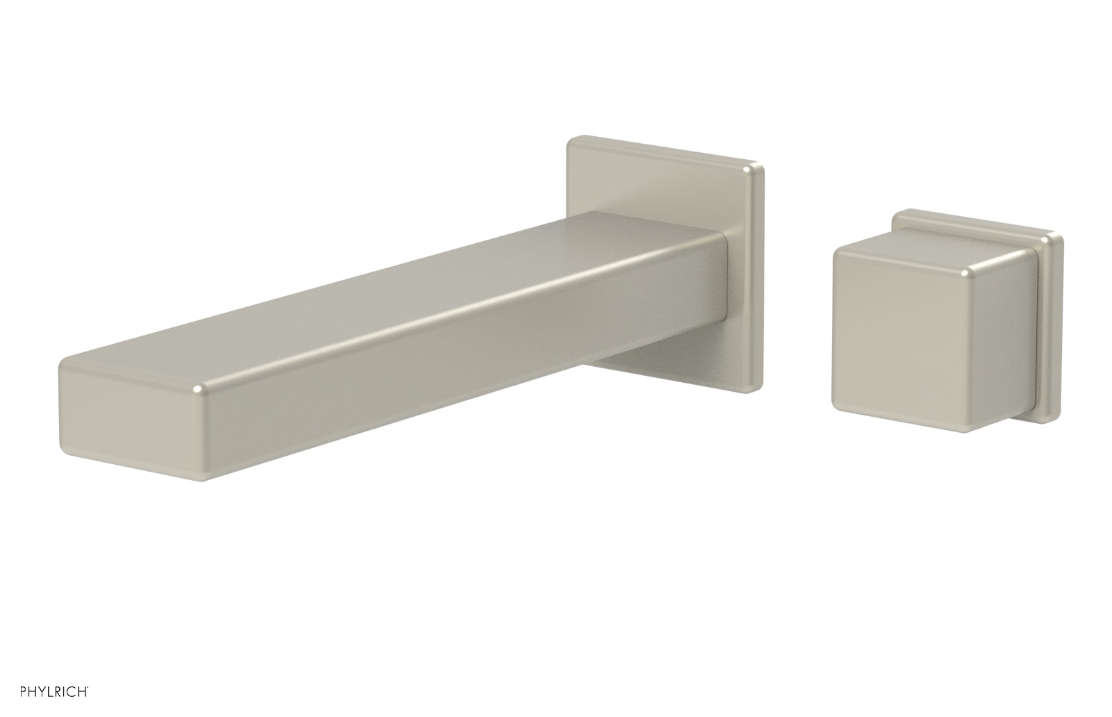 1-1/8" - Burnished Nickel - MIX - Single Handle Wall Lavatory Set - Cube Handle 290-20 by Phylrich - New York Hardware