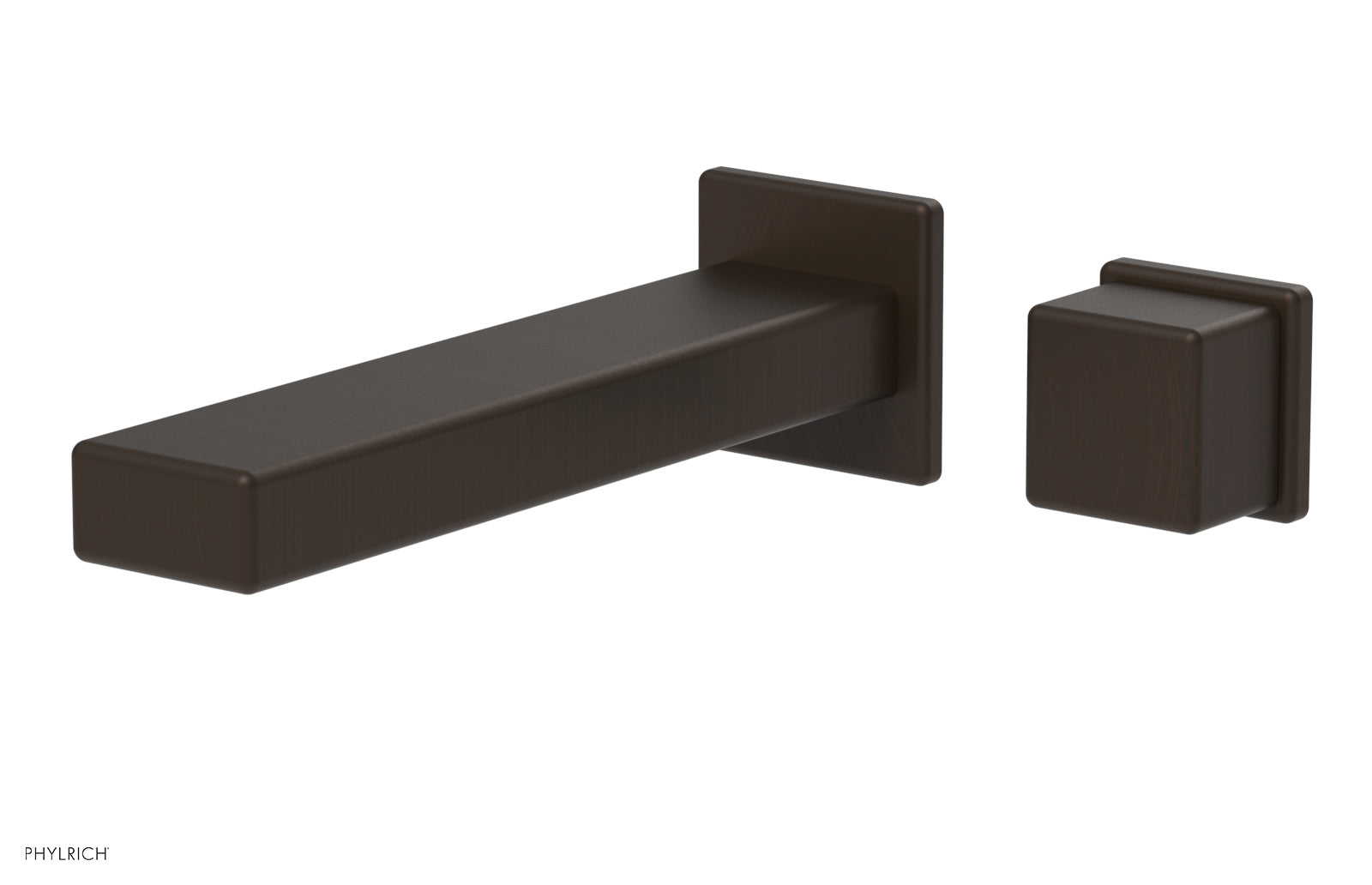 1-1/8" - Antique Bronze - MIX - Single Handle Wall Lavatory Set - Cube Handle 290-20 by Phylrich - New York Hardware