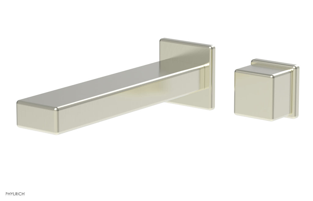 1-1/8" - Polished Brass - MIX - Single Handle Wall Lavatory Set - Cube Handle 290-20 by Phylrich - New York Hardware