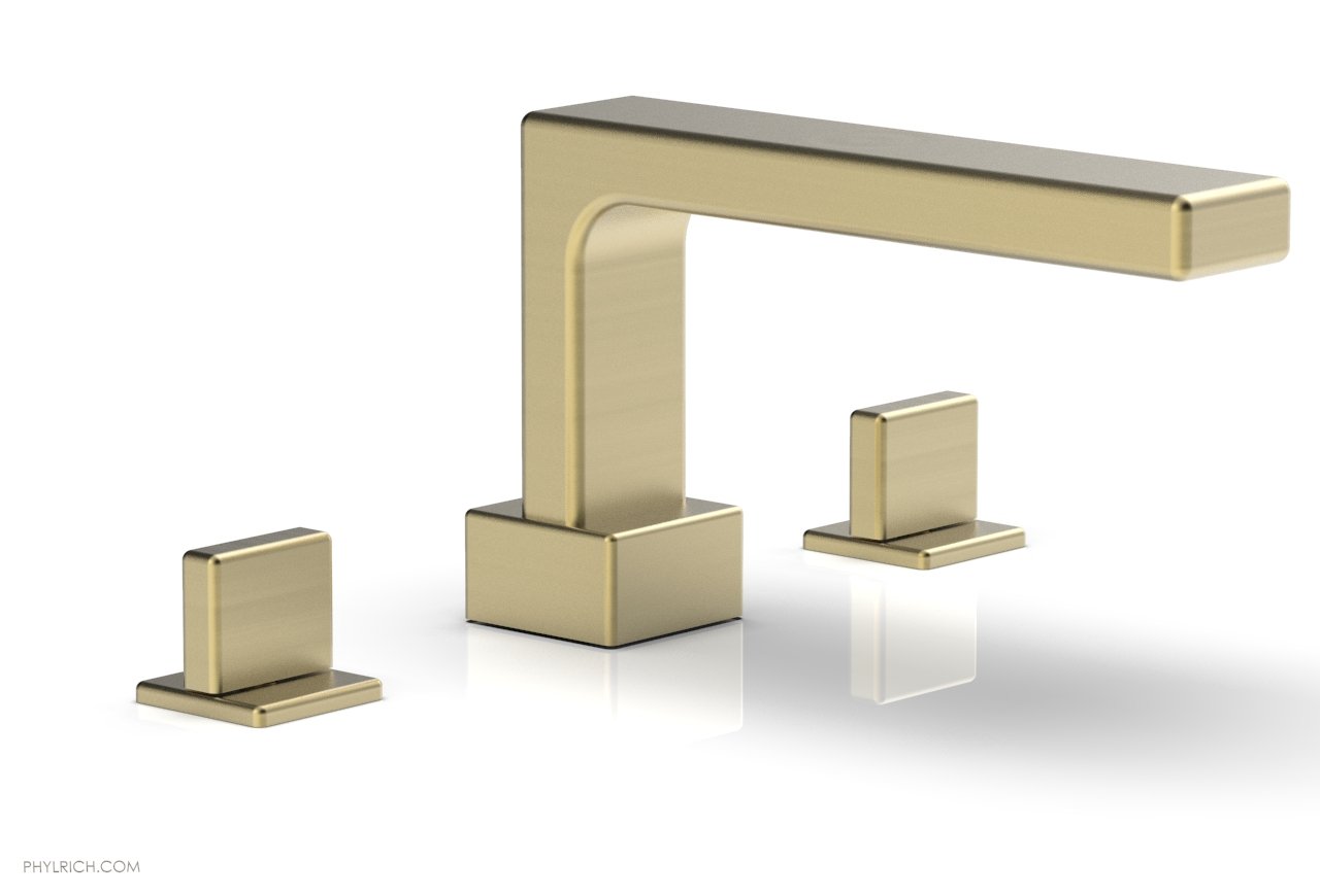 6-3/8" - Polished Nickel - MIX Deck Tub Set - Blade Handles 290-40 by Phylrich - New York Hardware