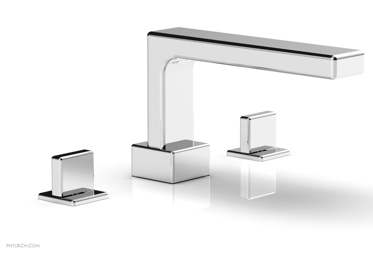 6-3/8" - Matte Black - MIX Deck Tub Set - Blade Handles 290-40 by Phylrich - New York Hardware