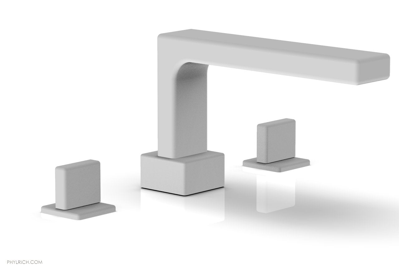 6-3/8" - Satin White - MIX Deck Tub Set - Blade Handles 290-40 by Phylrich - New York Hardware