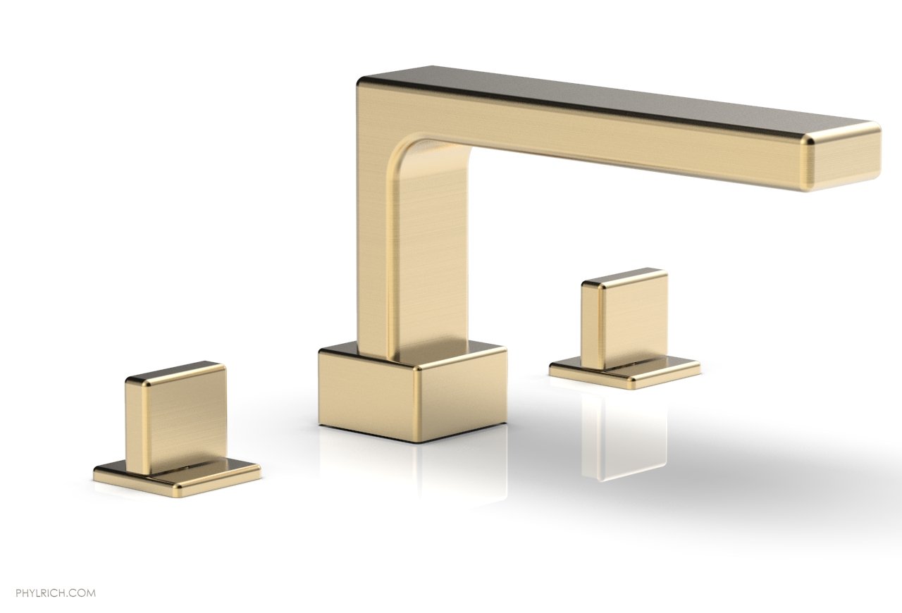 6-3/8" - Satin Nickel - MIX Deck Tub Set - Blade Handles 290-40 by Phylrich - New York Hardware