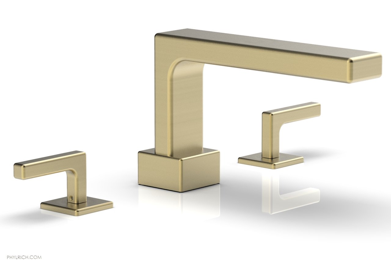 6-3/8" - Burnished Gold - MIX Deck Tub Set - Lever Handles 290-41 by Phylrich - New York Hardware