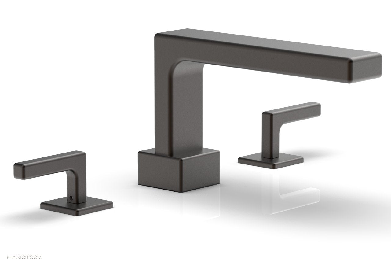 6-3/8" - Oil Rubbed Bronze - MIX Deck Tub Set - Lever Handles 290-41 by Phylrich - New York Hardware