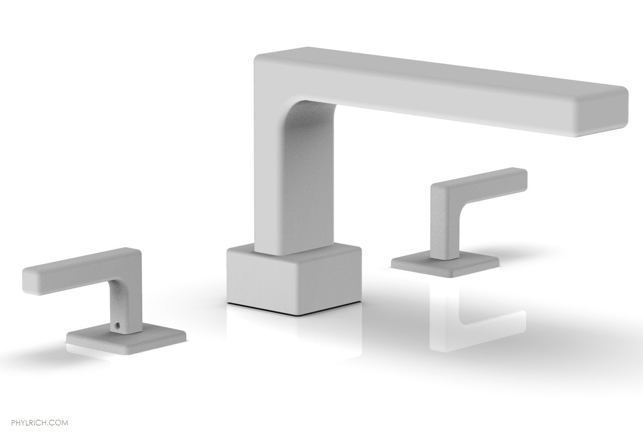 6-3/8" - Satin White - MIX Deck Tub Set - Lever Handles 290-41 by Phylrich - New York Hardware