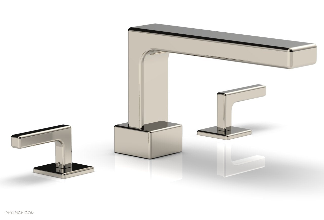 6-3/8" - Polished Nickel - MIX Deck Tub Set - Lever Handles 290-41 by Phylrich - New York Hardware