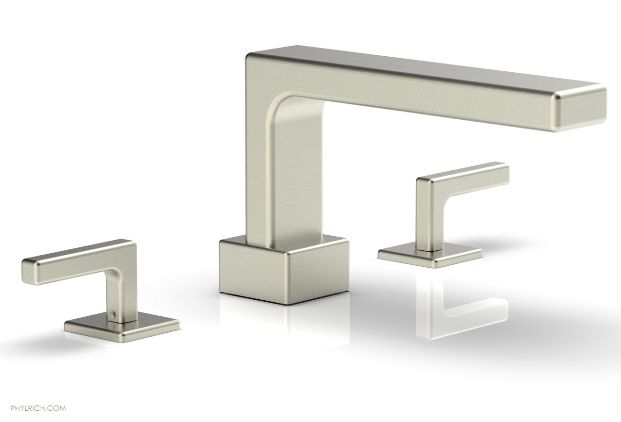 6-3/8" - Satin Nickel - MIX Deck Tub Set - Lever Handles 290-41 by Phylrich - New York Hardware