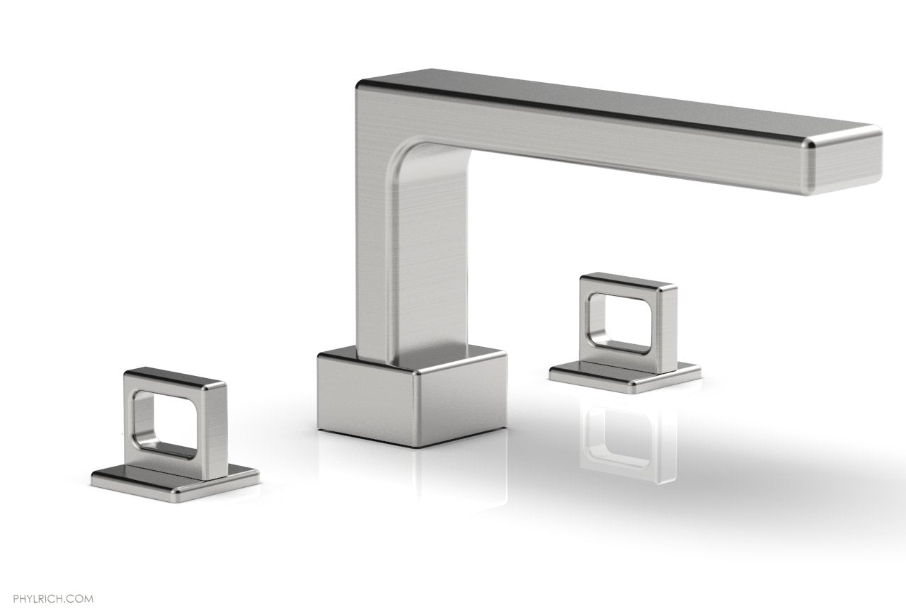 6-3/8" - Satin Chrome - MIX Deck Tub Set - Ring Handles 290-42 by Phylrich - New York Hardware