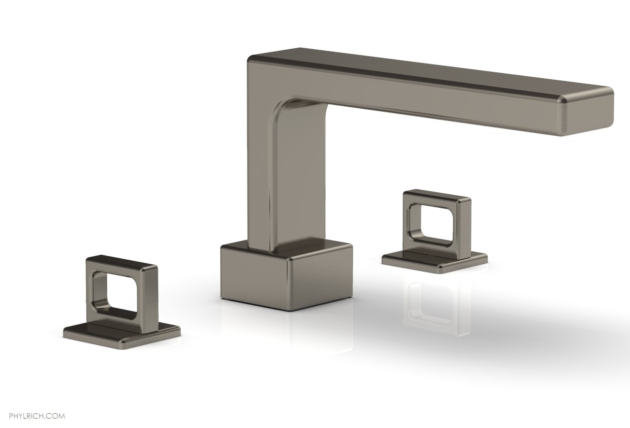 6-3/8" - Pewter - MIX Deck Tub Set - Ring Handles 290-42 by Phylrich - New York Hardware