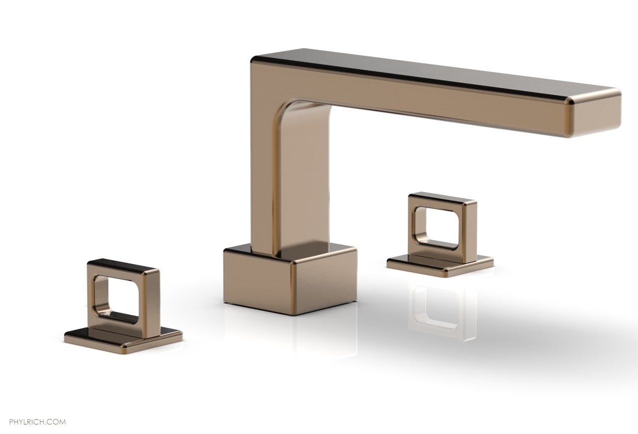 6-3/8" - Old English Brass - MIX Deck Tub Set - Ring Handles 290-42 by Phylrich - New York Hardware