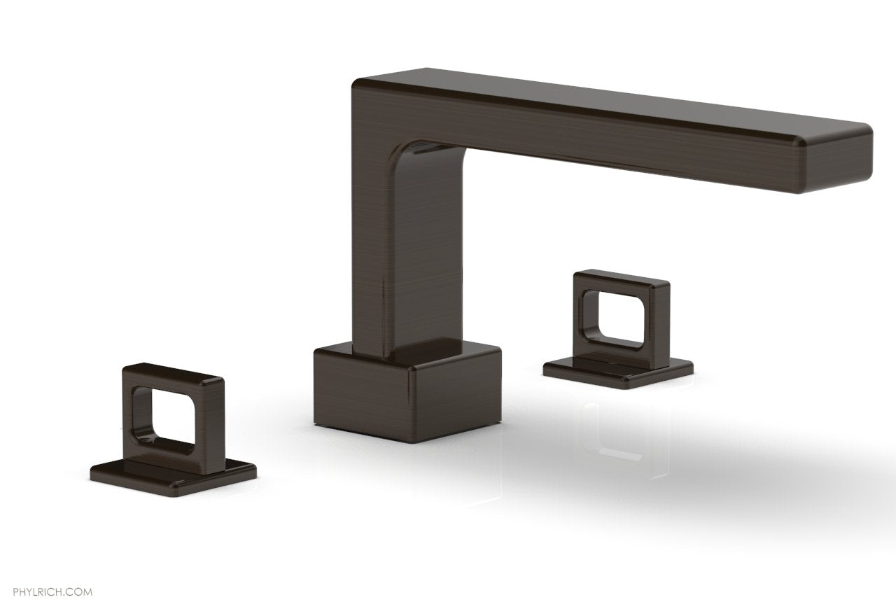 6-3/8" - Antique Bronze - MIX Deck Tub Set - Ring Handles 290-42 by Phylrich - New York Hardware