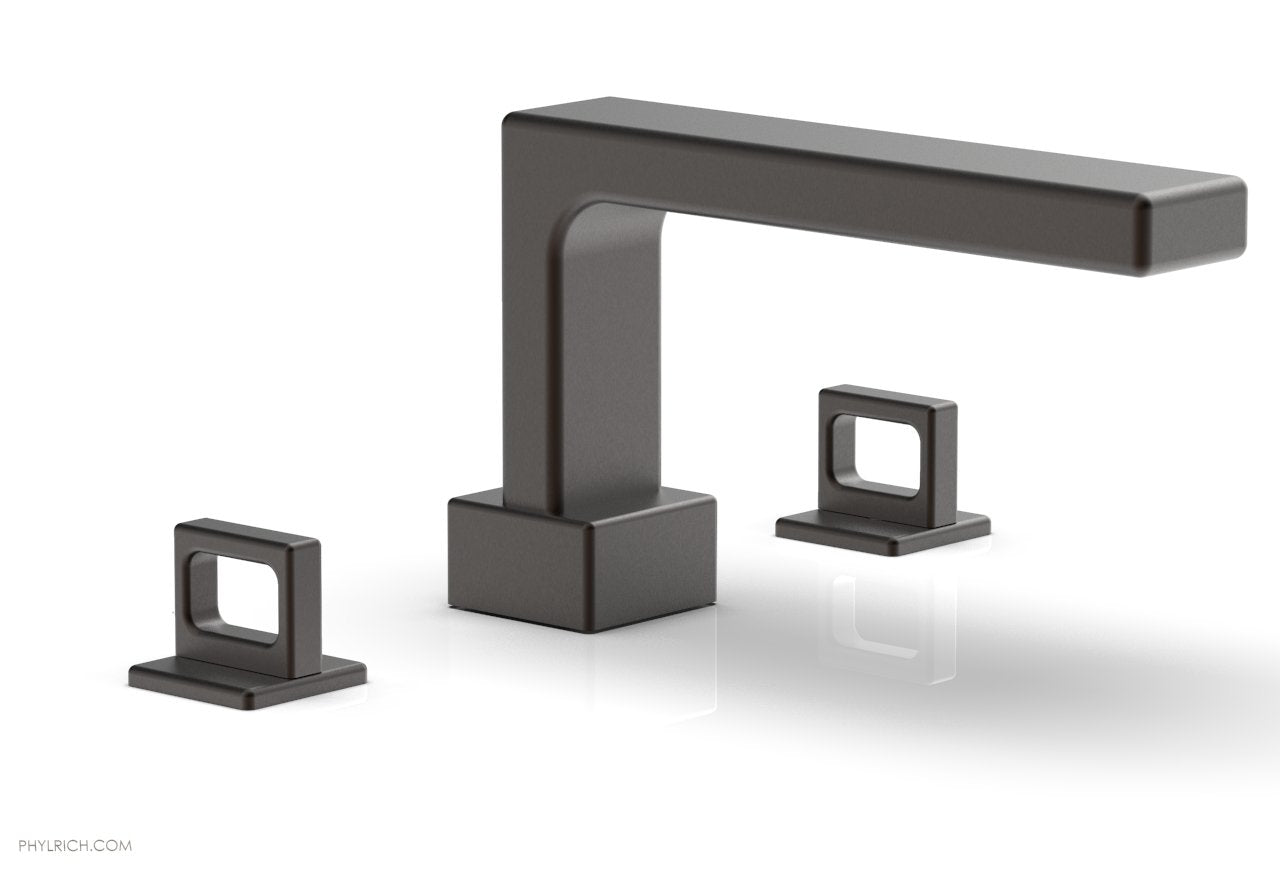 6-3/8" - Oil Rubbed Bronze - MIX Deck Tub Set - Ring Handles 290-42 by Phylrich - New York Hardware