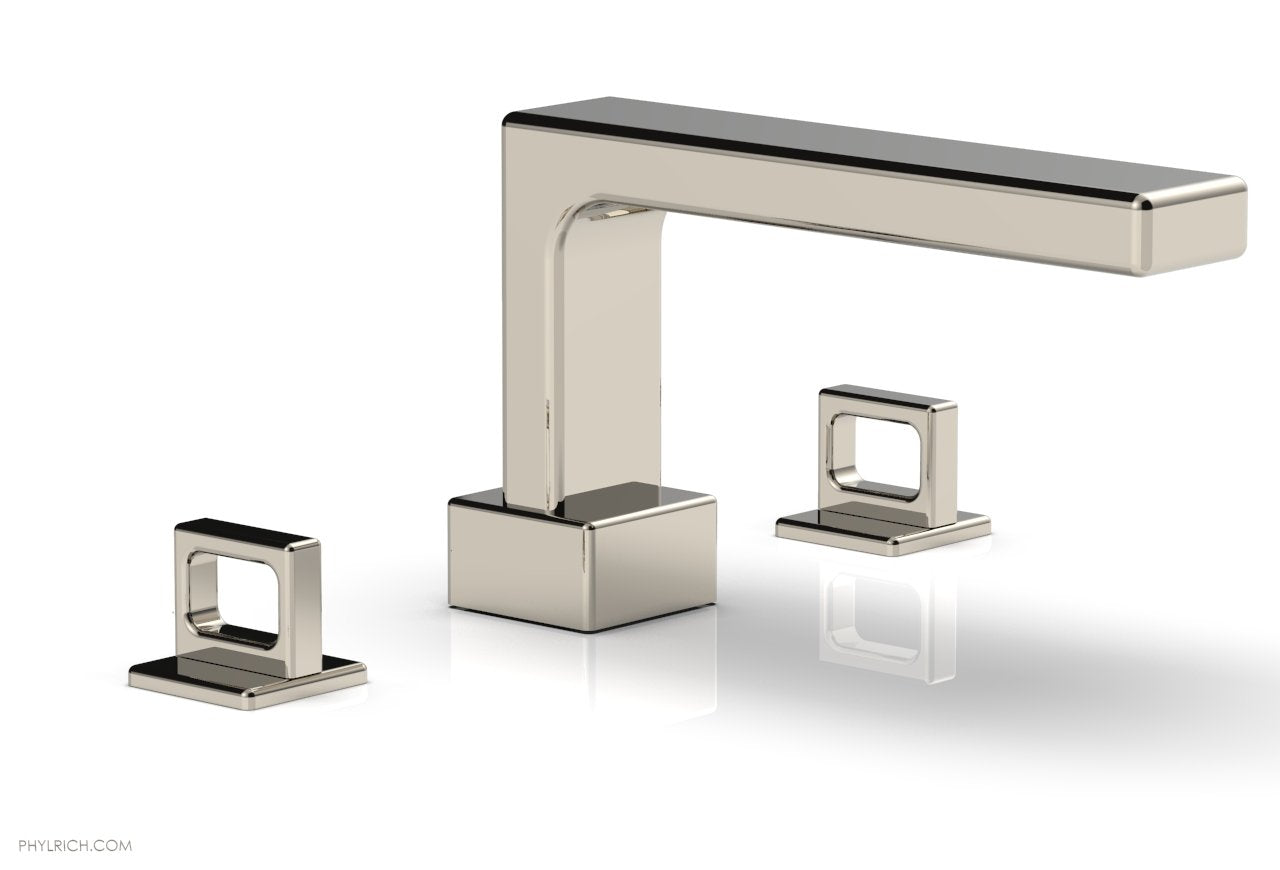 6-3/8" - Polished Chrome - MIX Deck Tub Set - Ring Handles 290-42 by Phylrich - New York Hardware