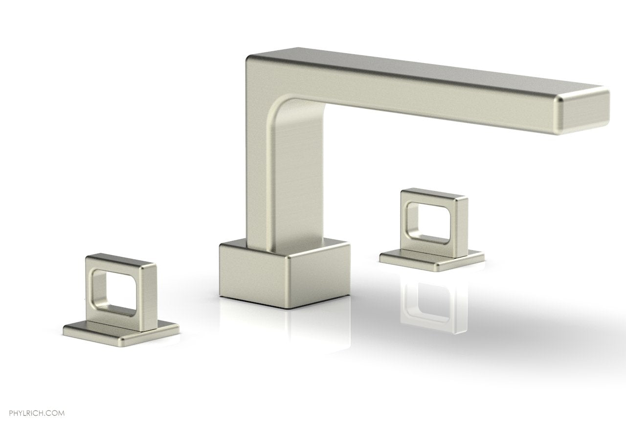 6-3/8" - Polished Brass - MIX Deck Tub Set - Ring Handles 290-42 by Phylrich - New York Hardware