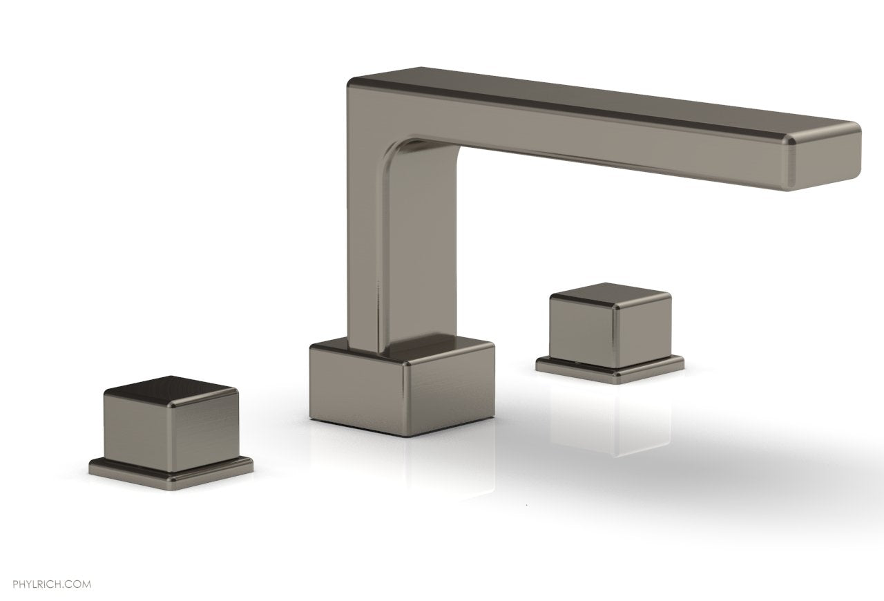 6-3/8" - Pewter - MIX Deck Tub Set - Cube Handles 290-43 by Phylrich - New York Hardware