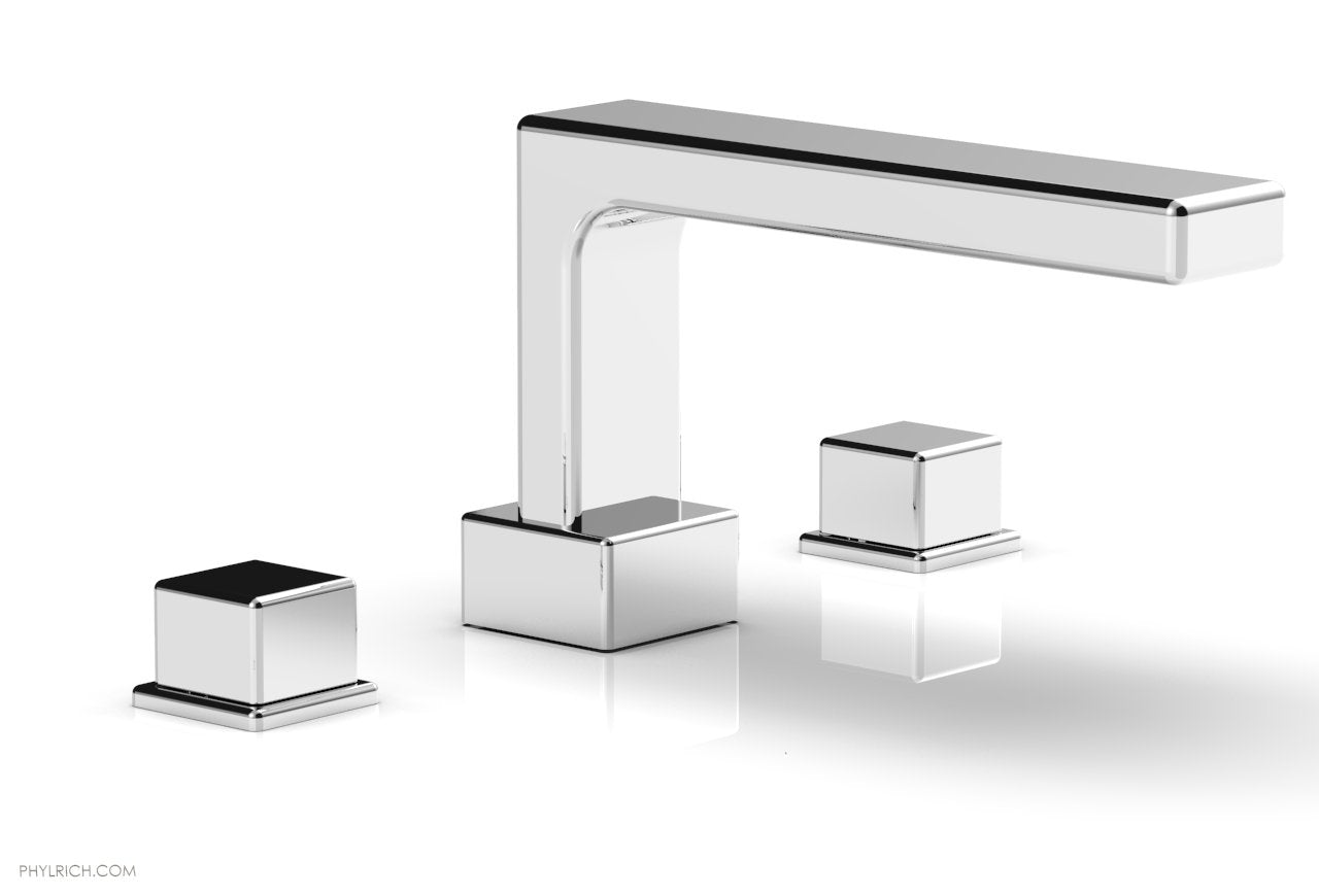 6-3/8" - Polished Chrome - MIX Deck Tub Set - Cube Handles 290-43 by Phylrich - New York Hardware