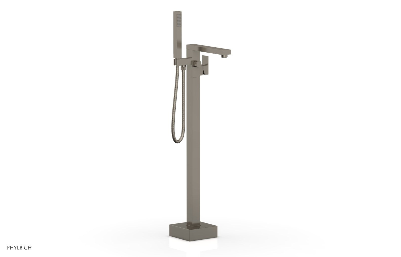 10-3/8" - Pewter - MIX Floor Mount Tub Filler with Hand Shower 290-45 by Phylrich - New York Hardware