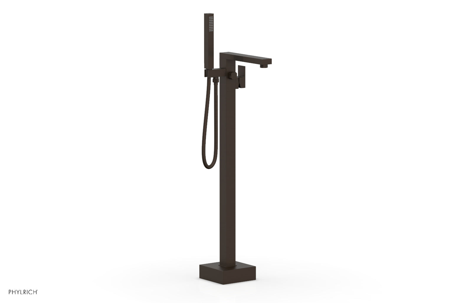 10-3/8" - Antique Bronze - MIX Floor Mount Tub Filler with Hand Shower 290-45 by Phylrich - New York Hardware