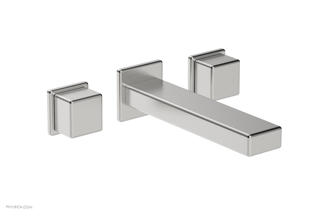 1-1/8" - Satin Chrome - MIX Wall Tub Set - Cube Handles 290-59 by Phylrich - New York Hardware