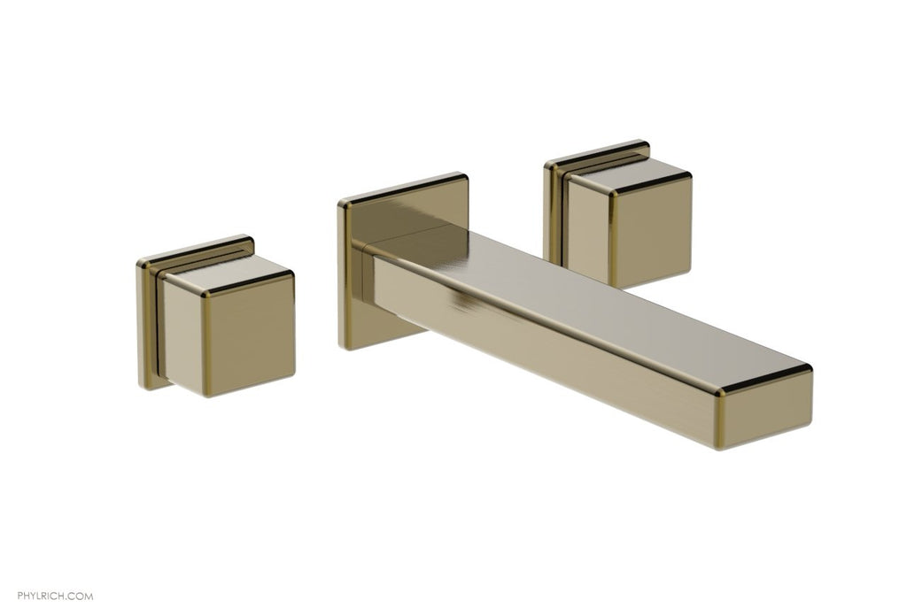1-1/8" - Antique Brass - MIX Wall Tub Set - Cube Handles 290-59 by Phylrich - New York Hardware